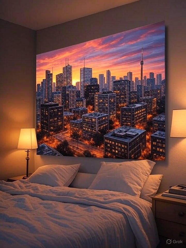 Sunset over the CN Tower