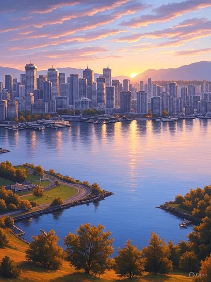 Dawn over Vancouver's Waterfront